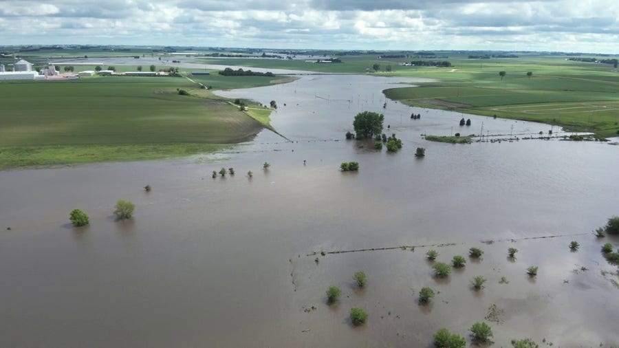 Watch: Drone video shows Floyd River flooding in Iowa