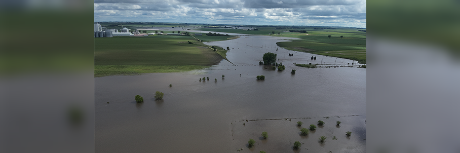 Drone video captures dramatic look at catastrophic flooding in Iowa