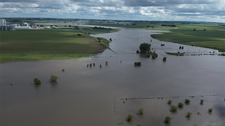 Drone video captures dramatic look at catastrophic flooding in Iowa